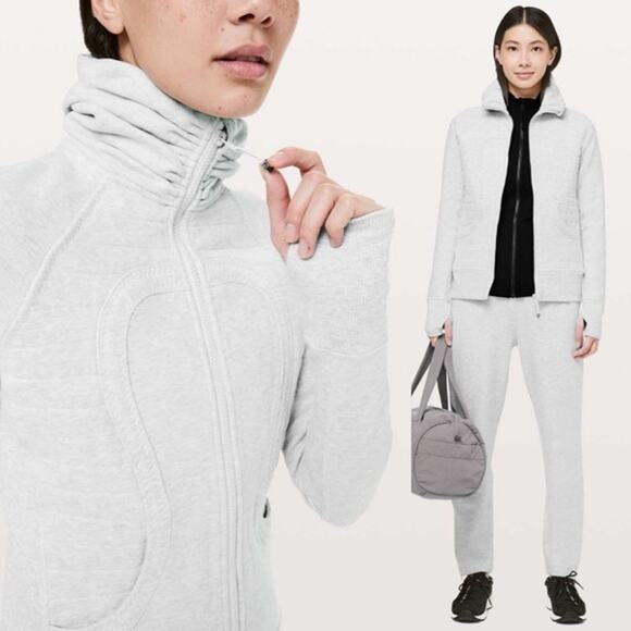 Lululemon Calm and Cozy Jacket 6 Heathered Core Ultra Light Grey Nimbus - Picture 9 of 9